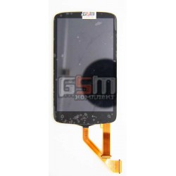 Дисплей для HTC G12, S510e Desire S, чорний, з сенсорним екраном (дисплейний модуль),з вузьким шлейфом