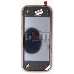 Тачскрин для Nokia N97 Mini, с передней панелью, China quality, черный