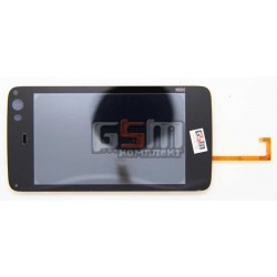 Тачскрін для Nokia N900, з рамкою, чорний