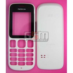 Корпус для Nokia 101, белый, копия ААА, передняя и задняя панель