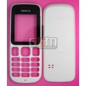 Корпус для Nokia 101, белый, China quality ААА, передняя и задняя панель