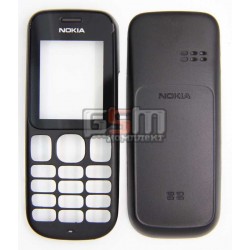 Корпус для Nokia 101, черный, high-copy, передняя и задняя панель