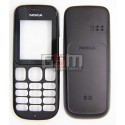 Корпус для Nokia 101, High quality, черный, передняя и задняя панель