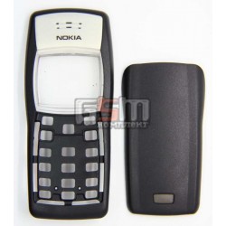 Корпус для Nokia 1100, 1101, черный, копия ААА, передняя и задняя панель