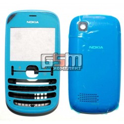 Корпус для Nokia 200 Asha, синий, high-copy
