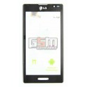 Тачскрін для LG P760 Optimus L9, P765 Optimus L9, P768 Optimus L9, чорний з передньою панеллю