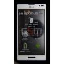Тачскрін для LG P760 Optimus L9, P765 Optimus L9, P768 Optimus L9, білий з передньою панеллю