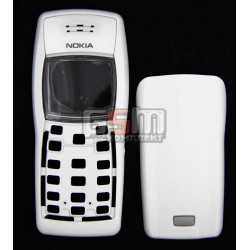 Корпус для Nokia 1100, 1101, белый, копия ААА, передняя и задняя панель