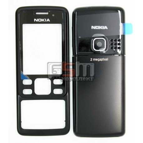 Корпус для Nokia 6300, черный, high-copy
