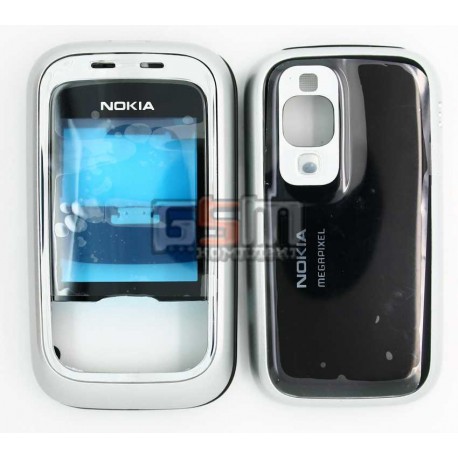 Корпус для Nokia 6111, черный, high-copy, передняя и задняя панель
