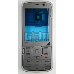 Корпус для Nokia N79, China quality AAA, сірий , з клавіатурою