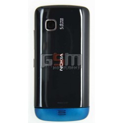 Корпус для Nokia C5-03, C5-06, черный, China quality ААА, с синей накладкой Корпус для Nokia C5-03, C5-06, черный, China quality ААА, с синей накладкой