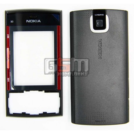 Корпус для Nokia X3-00, черный, high-copy