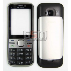 Корпус для Nokia C5-00, сірий , China quality ААА, з клавіатурою
