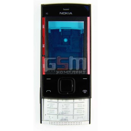 Корпус для Nokia X3-00, черный, копия ААА, с клавиатурой