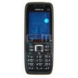 Корпус для Nokia E51, China quality AAA, чорний, з клавіатурою