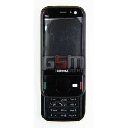 Корпус для Nokia N85, High quality, чорний, з клавіатурою