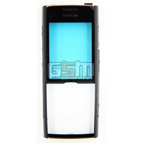 Передняя панель корпуса для Nokia X2-00, оригинал, черный, (0257955)
