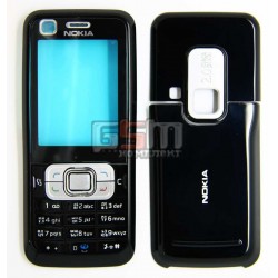 Корпус для Nokia 6120c, 6121c, чорний, China quality ААА, з клавіатурою, передня і задня панель