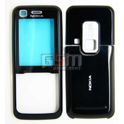 Корпус для Nokia 6120c, 6121c, черный, копия ААА, передняя и задняя панель