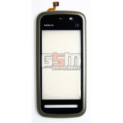 Тачскрін (сенсорний екран ) для Nokia 5228, 5230, 5233, 5235, з передньою панеллю , China quality, чорний