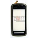 Тачскрин (сенсорный экран) для Nokia 5228, 5230, 5233, 5235, с передней панелью , China quality, черный
