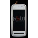 Тачскрин (сенсорный экран) для Nokia 5228, 5230, 5233, 5235, с передней панелью, China quality, белый