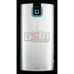 Корпус для Nokia X3-00, High quality, сріблястий, з клавіатурою