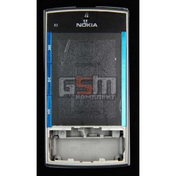 Корпус для Nokia X3-00, сріблястий, China quality ААА