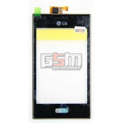 Тачскрин для LG E610 Optimus L5, E612 Optimus L5, с передней панелью, черный Тачскрин для LG E610 Optimus L5, E612 Optimus L5, с передней панелью, черный