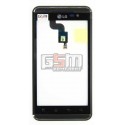 Тачскрін для LG P920 Optimus 3D, чорний, з передньою панеллю