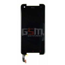 Дисплей для HTC 901e Butterfly S, 901s Butterfly S, чорний, з сенсорним екраном (дисплейний модуль)