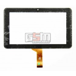 Тачскрин (сенсорный экран, сенсор) для китайского планшета 7, 30 pin, с маркировкой FM707001KC, размер 186*111 мм, черный
