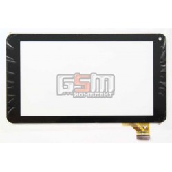 Тачскрин (сенсорный экран, сенсор) для китайского планшета 7, 30 pin, с маркировкой TPC-51055 V3.0, для POINT OF VIEW MOBII 720 (TAB-P720), размер 186*104 мм, черный