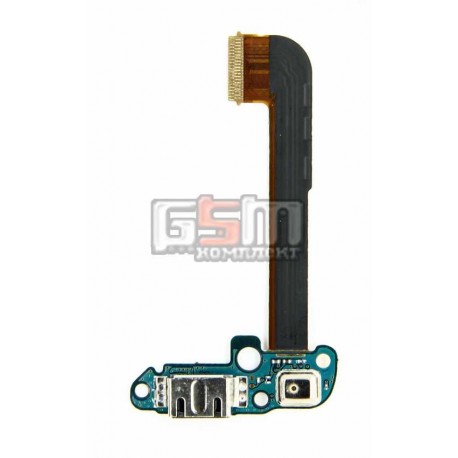 Шлейф для HTC One M7 801e, коннектора зарядки, микрофона, с компонентами