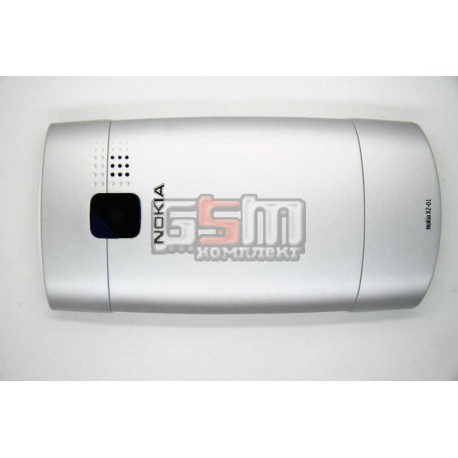 Корпус для Nokia X2-01, серебристый, копия ААА