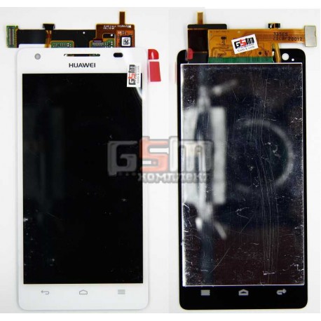 Дисплей для Huawei HN3-U00 Honor 3, белый, с сенсорным экраном (дисплейный модуль)