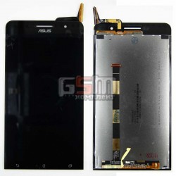 Дисплей для Asus ZenFone 6 (A600CG), ZenFone 6 (A601CG), черный, с сенсорным экраном (дисплейный модуль)