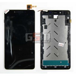 Дисплей для Prestigio MultiPhone 5500 Duo, черный, оригинал, с сенсорным экраном, с передней панелью Дисплей для Prestigio MultiPhone 5500 Duo, черный, оригинал, с сенсорным экраном, с передней панелью