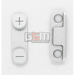 Пластик боковых кнопок громкости для Apple iPhone 5, серебристый Пластик боковых кнопок громкости для Apple iPhone 5, серебристый