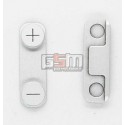 Пластик бокових кнопок гучності для iPhone 5, сріблястий