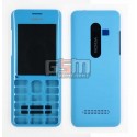 Корпус для Nokia 206 Asha, China quality AAA, панели, голубой