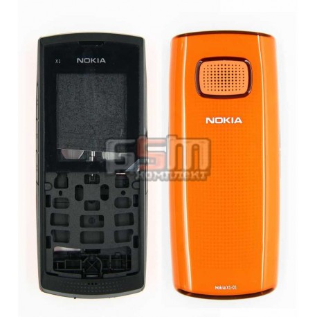 Корпус для Nokia X1-01, копия AAA, оранжевый