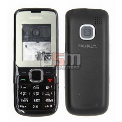 Корпус для Nokia C2-00, копия AAA, черный с клавиатурой