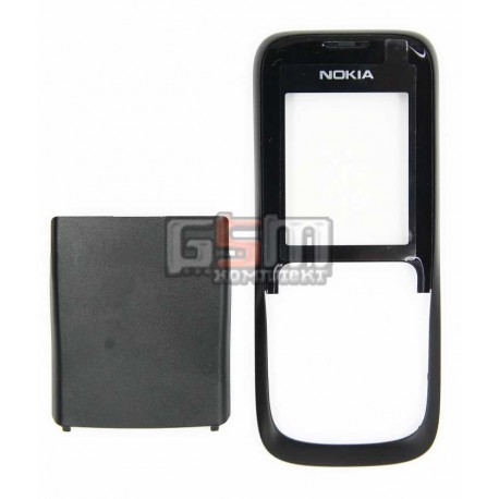 Корпус для Nokia 2630, черный, копия ААА, передняя и задняя панель