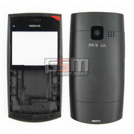 Корпус для Nokia X2-01, черный, high-copy