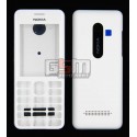 Корпус для Nokia 206 Asha, China quality AAA, панели , белый
