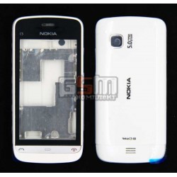 Корпус для Nokia C5-03, C5-06, белый, копия ААА