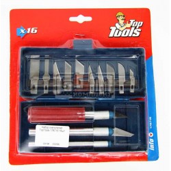 Набір скальпелів TopTools 17B716 зі змінними лезами Набір скальпелів TopTools 17B716 зі змінними лезами