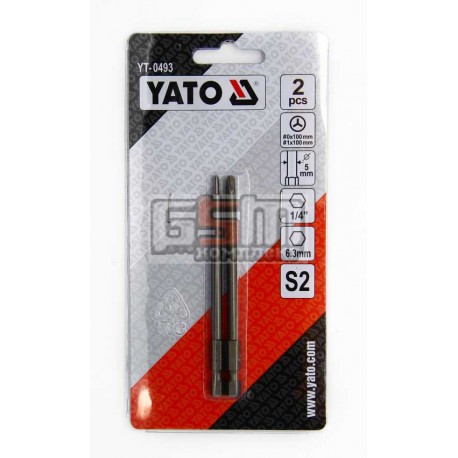 Набор бит Yato YT-0496 Y1 , Y3 x 100мм (трилистник)